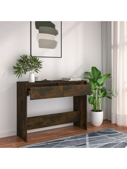 Konsolinis staliukas, dūminio ąžuolo, 100x35x76,5cm, MDP