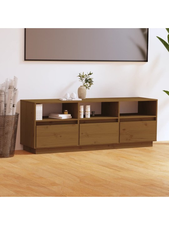 Televizoriaus spintelė, medaus ruda, 140x37x50cm, pušis