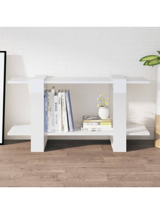 Spintelė knygoms, balta, 100x30x51cm, apdirbta mediena, blizgi
