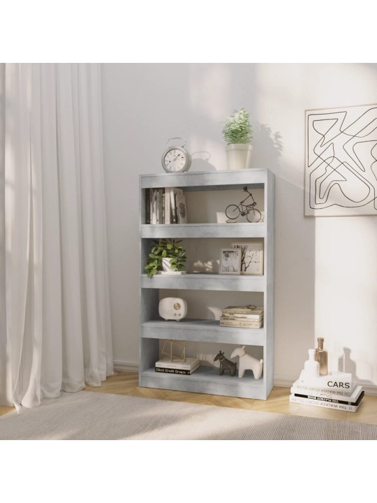 Spintelė knygoms/kambario pertvara, pilka, 80x30x135cm, MDP