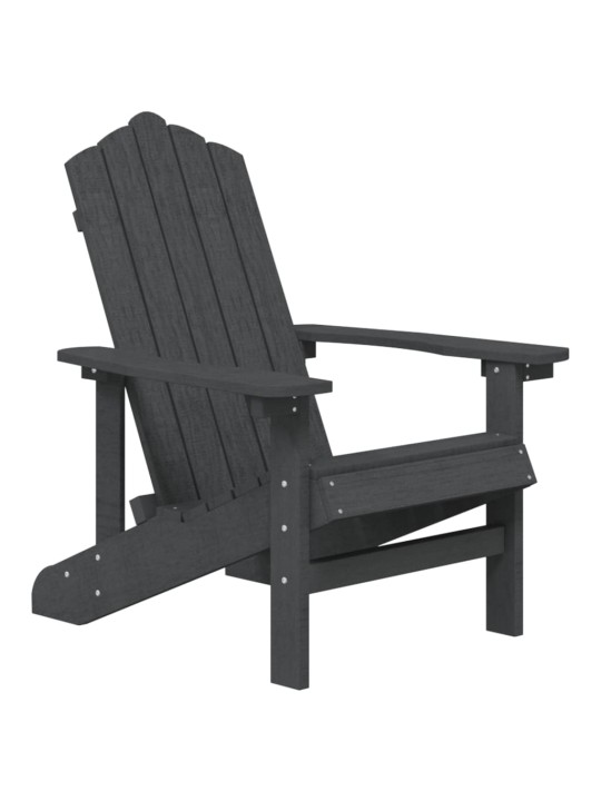 Sodo Adirondack kėdės, 2vnt., antracito spalvos, HDPE