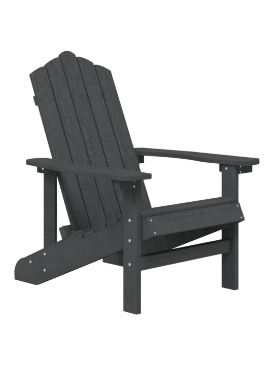 Sodo Adirondack kėdės, 2vnt., antracito spalvos, HDPE