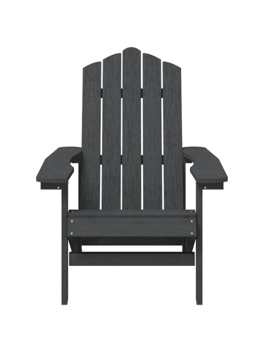 Sodo Adirondack kėdės, 2vnt., antracito spalvos, HDPE