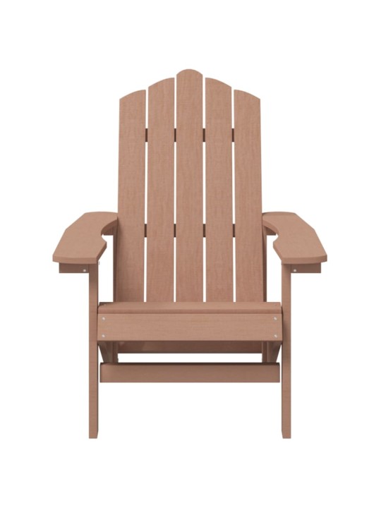 Sodo Adirondack kėdės, 2vnt., rudos spalvos, HDPE
