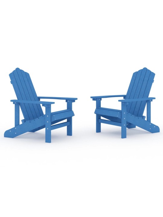 Sodo Adirondack kėdės, 2vnt., mėlynos spalvos, HDPE