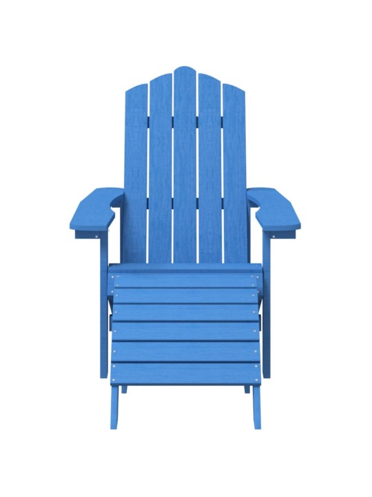 Sodo Adirondack kėdės su pakojomis, 2vnt., mėlynos, HDPE