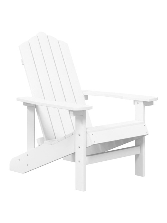 Sodo Adirondack kėdės su staliuku, baltos spalvos, HDPE