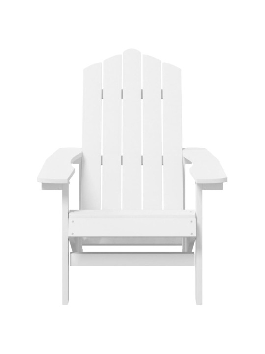 Sodo Adirondack kėdės su staliuku, baltos spalvos, HDPE