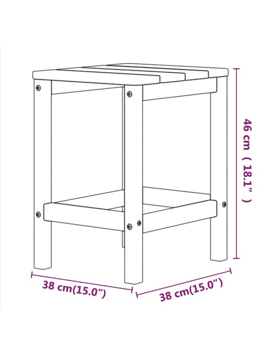 Sodo Adirondack kėdės su staliuku, baltos spalvos, HDPE