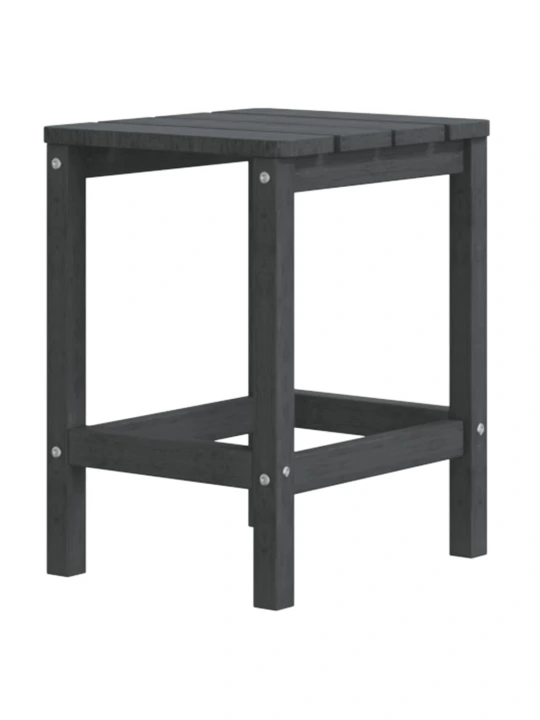 Sodo Adirondack kėdės su staliuku, antracito spalvos, HDPE