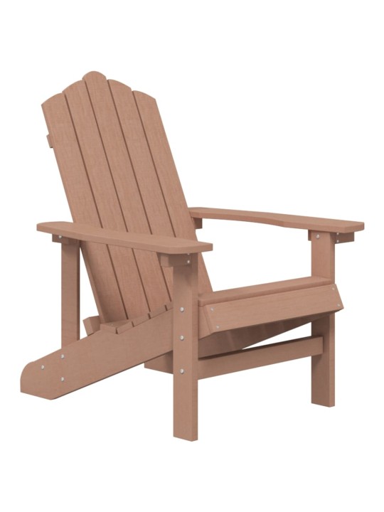 Sodo Adirondack kėdės su staliuku, rudos spalvos, HDPE