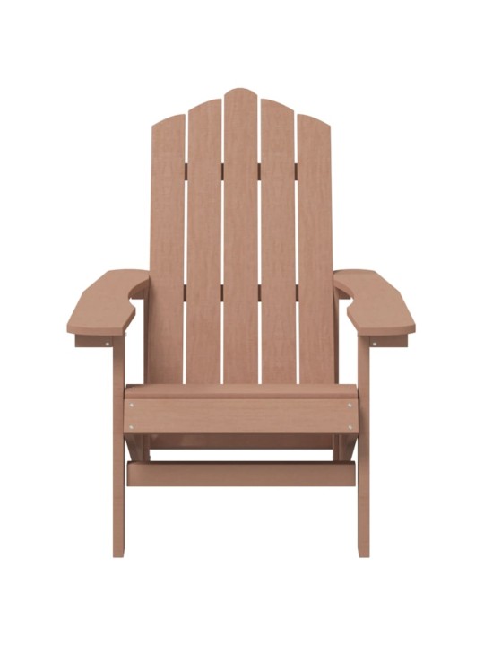 Sodo Adirondack kėdės su staliuku, rudos spalvos, HDPE