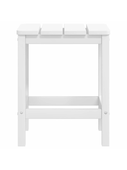 Sodo Adirondack kėdė su pakoja ir staliuku, balta, HDPE