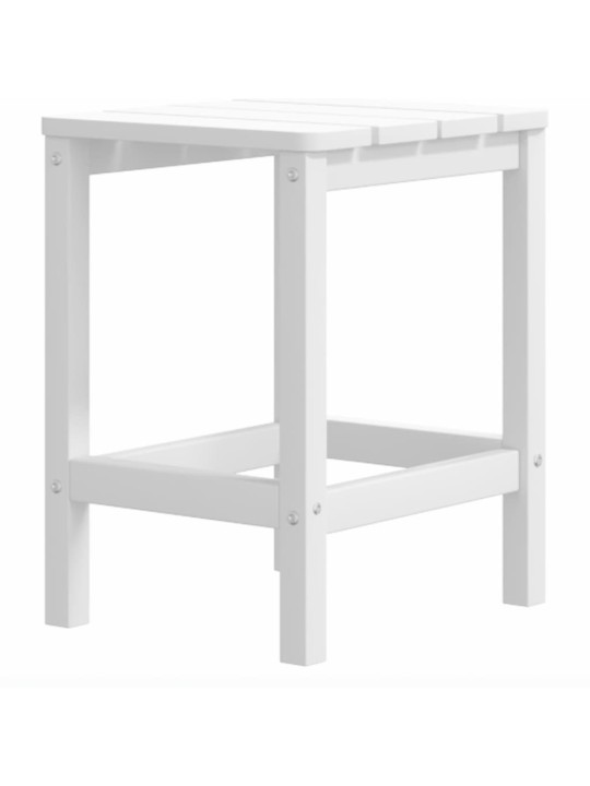 Sodo Adirondack kėdės su pakojomis ir staliuku, baltos, HDPE