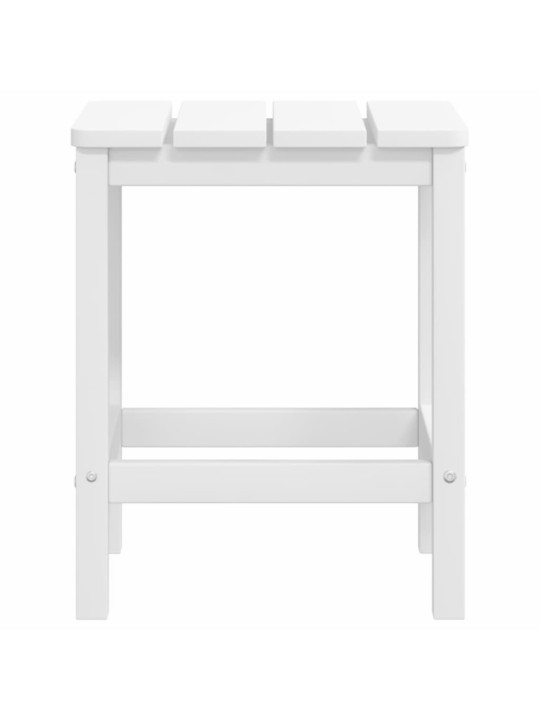 Sodo Adirondack kėdės su pakojomis ir staliuku, baltos, HDPE