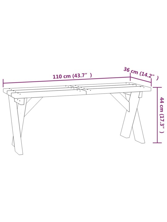 Sodo suoliukas, 110cm, impregnuota pušies mediena