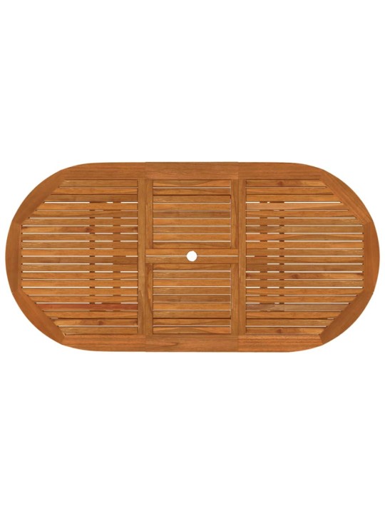 Sodo stalas, 200x100x75cm, eukalipto medienos masyvas