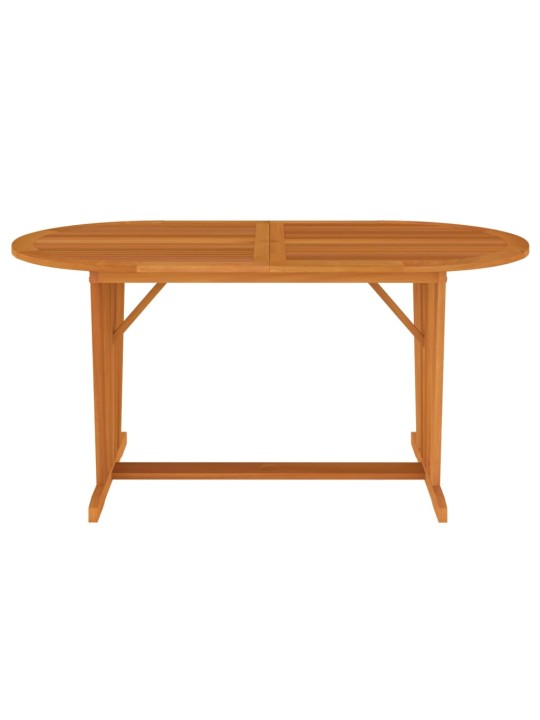Sodo stalas, 160x85x75cm, eukalipto medienos masyvas
