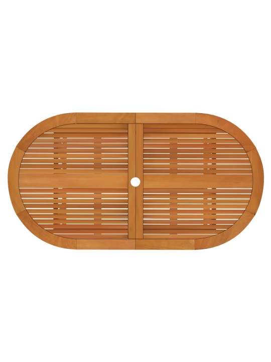 Sodo stalas, 160x85x75cm, eukalipto medienos masyvas