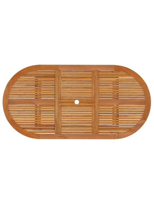 Sodo stalas, 200x100x75cm, eukalipto medienos masyvas