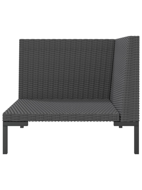 Sodo sofa su pagalvėlėmis, pusapvalis poliratanas