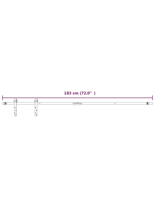 Stumdomų spintelės durelių rinkinys, baltas, 183cm, plienas