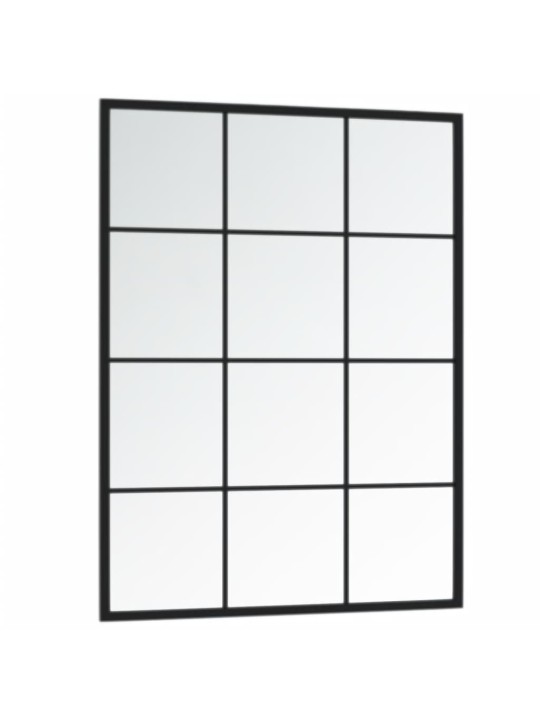 Sieninis veidrodis, juodos spalvos, 80x60cm, metalas