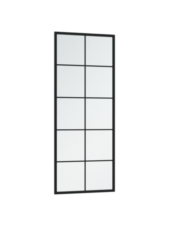 Sieninis veidrodis, juodos spalvos, 100x40cm, metalas
