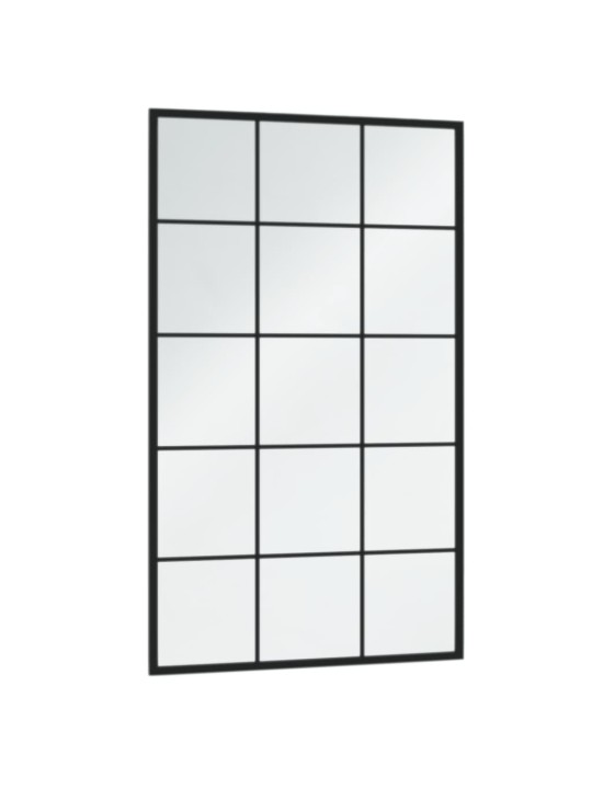 Sieninis veidrodis, juodos spalvos, 100x60cm, metalas