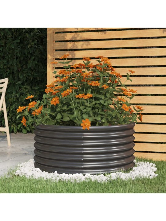 Sodo lovelis, antracito, 80x80x36cm, plienas