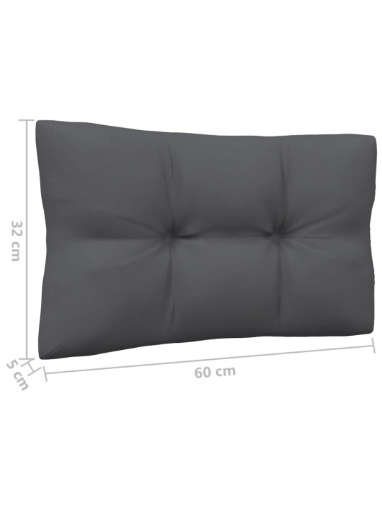 Keturvietė sodo sofa su antracito pagalvėlėmis, pušies masyvas