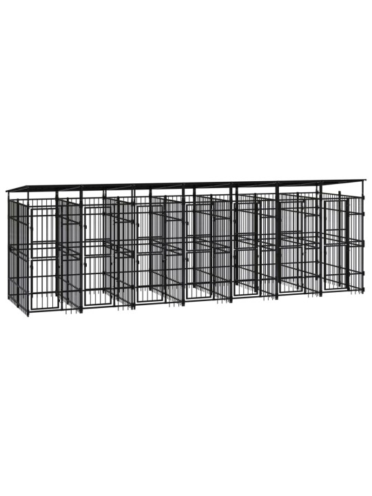 Lauko voljeras šunims su stogu, plienas, 12,9m²