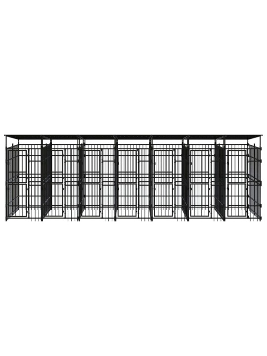 Lauko voljeras šunims su stogu, plienas, 12,9m²