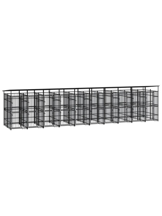 Lauko voljeras šunims su stogu, plienas, 18,43m²