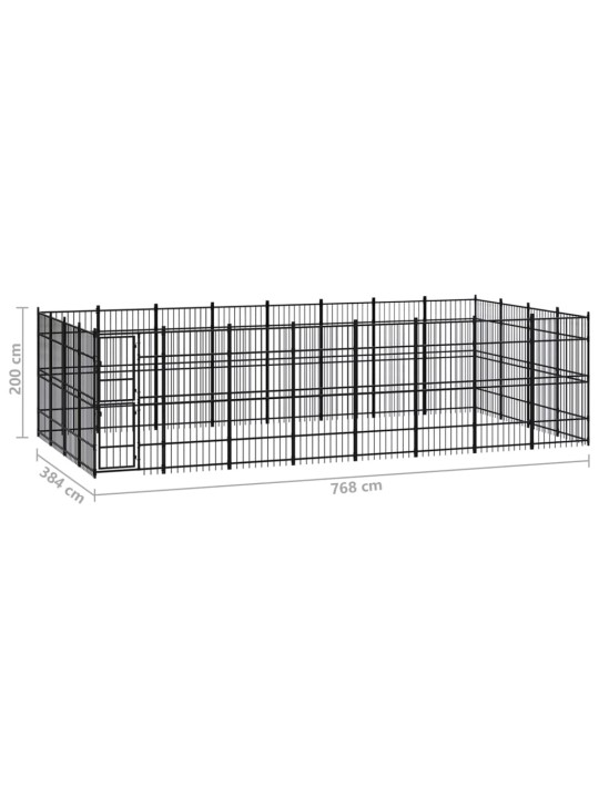 Lauko voljeras šunims, plienas, 29,49m²