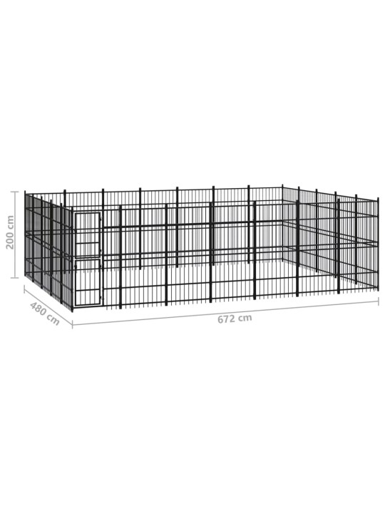 Lauko voljeras šunims, plienas, 32,26m²