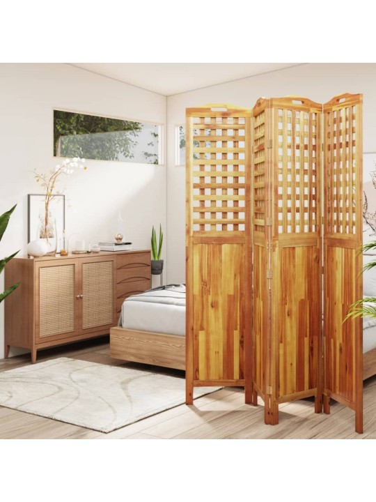 Kambario pertvara, 4 segmentai, 162x2x180cm, akacijos masyvas