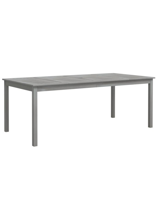 Sodo stalas, pilkas, 200x100x75cm, akacijos medienos masyvas