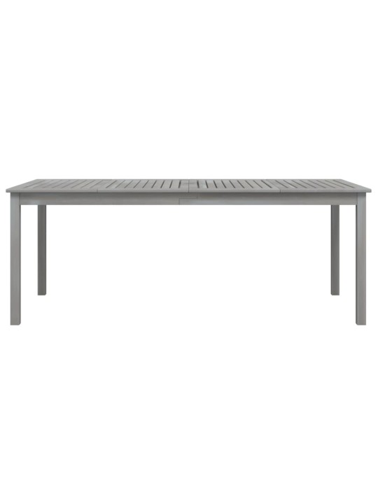 Sodo stalas, pilkas, 200x100x75cm, akacijos medienos masyvas