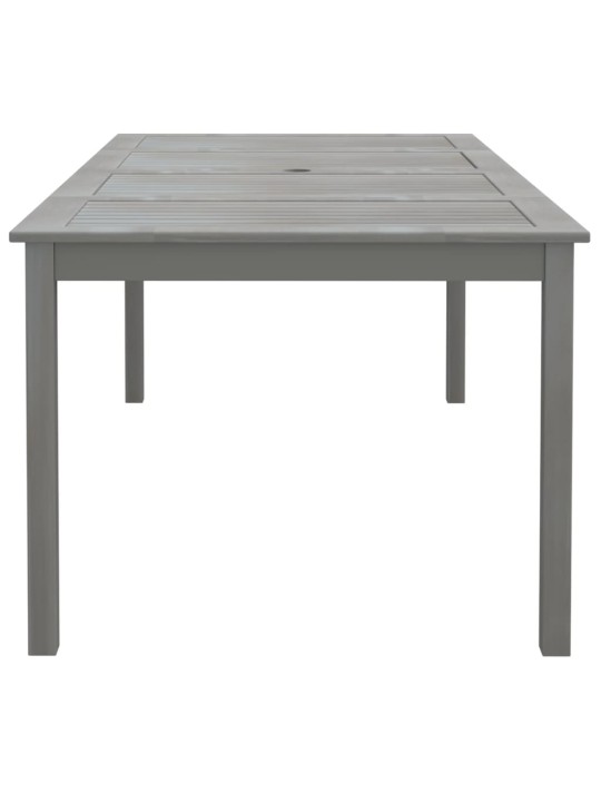 Sodo stalas, pilkas, 200x100x75cm, akacijos medienos masyvas
