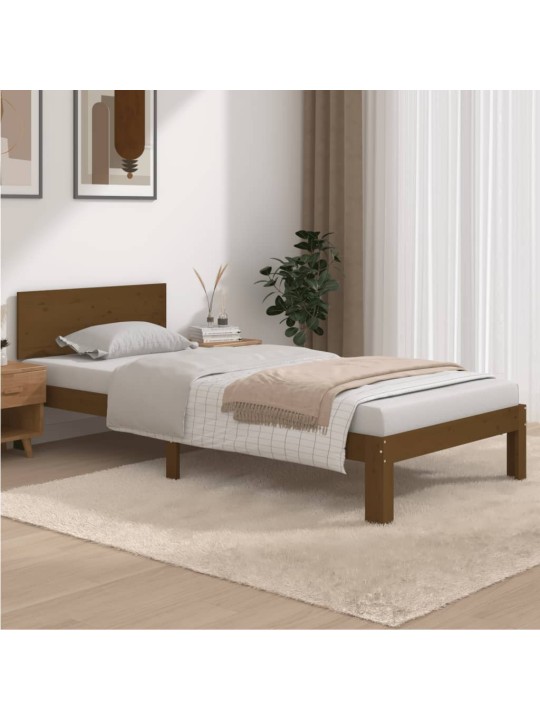 Lovos rėmas, medaus rudas, 90x200cm, pušies medienos masyvas