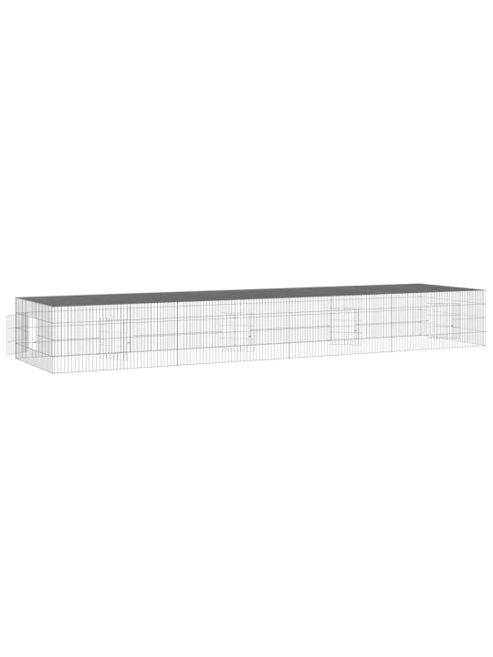 Triušių narvas, 4 segmentai, 433x109x54cm, galvanizuota geležis