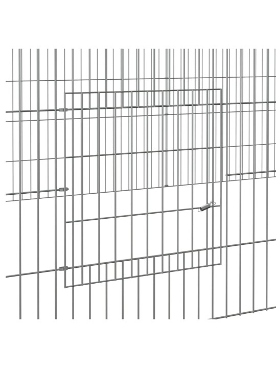 Triušių narvas, 4 segmentai, 433x109x54cm, galvanizuota geležis