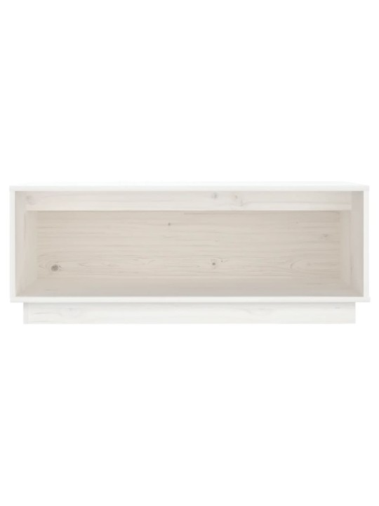 Televizoriaus spintelė, balta, 90x35x35cm, pušies masyvas