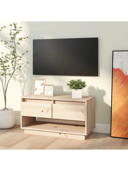 Televizoriaus spintelė, 74x34x40cm, pušies medienos masyvas