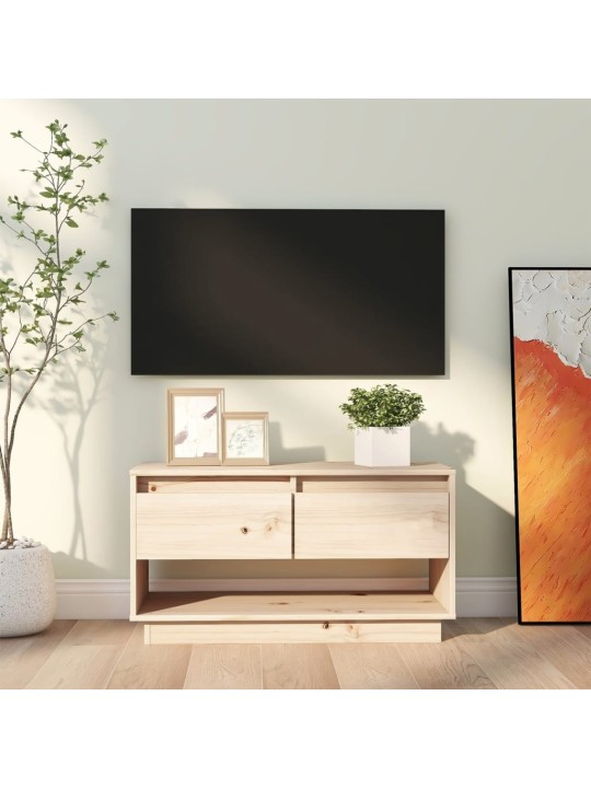 Televizoriaus spintelė, 74x34x40cm, pušies medienos masyvas