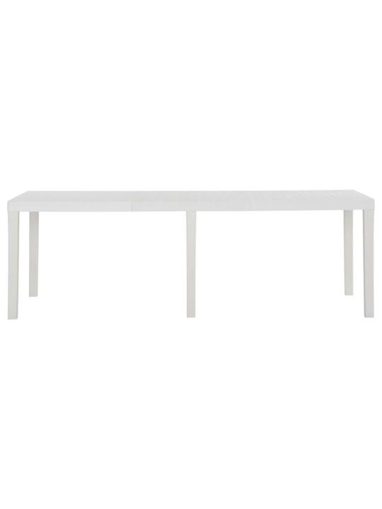Sodo stalas, baltos spalvos, 220x90x72cm, PP