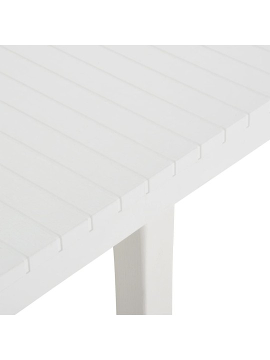 Sodo stalas, baltos spalvos, 220x90x72cm, PP