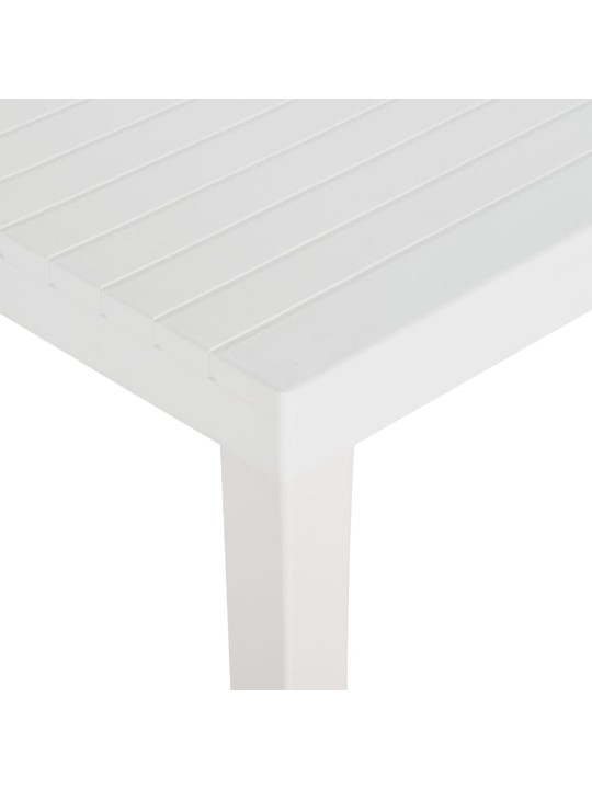 Sodo stalas, baltos spalvos, 220x90x72cm, PP
