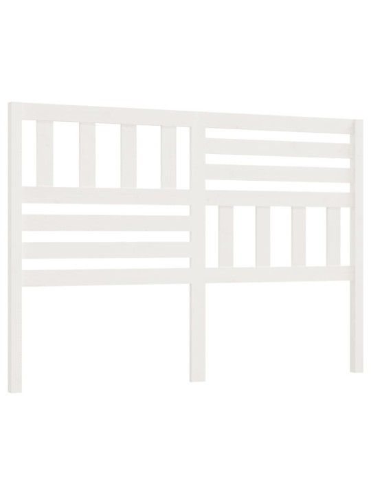 Lovos galvūgalis, baltas, 126x4x100cm, pušies medienos masyvas